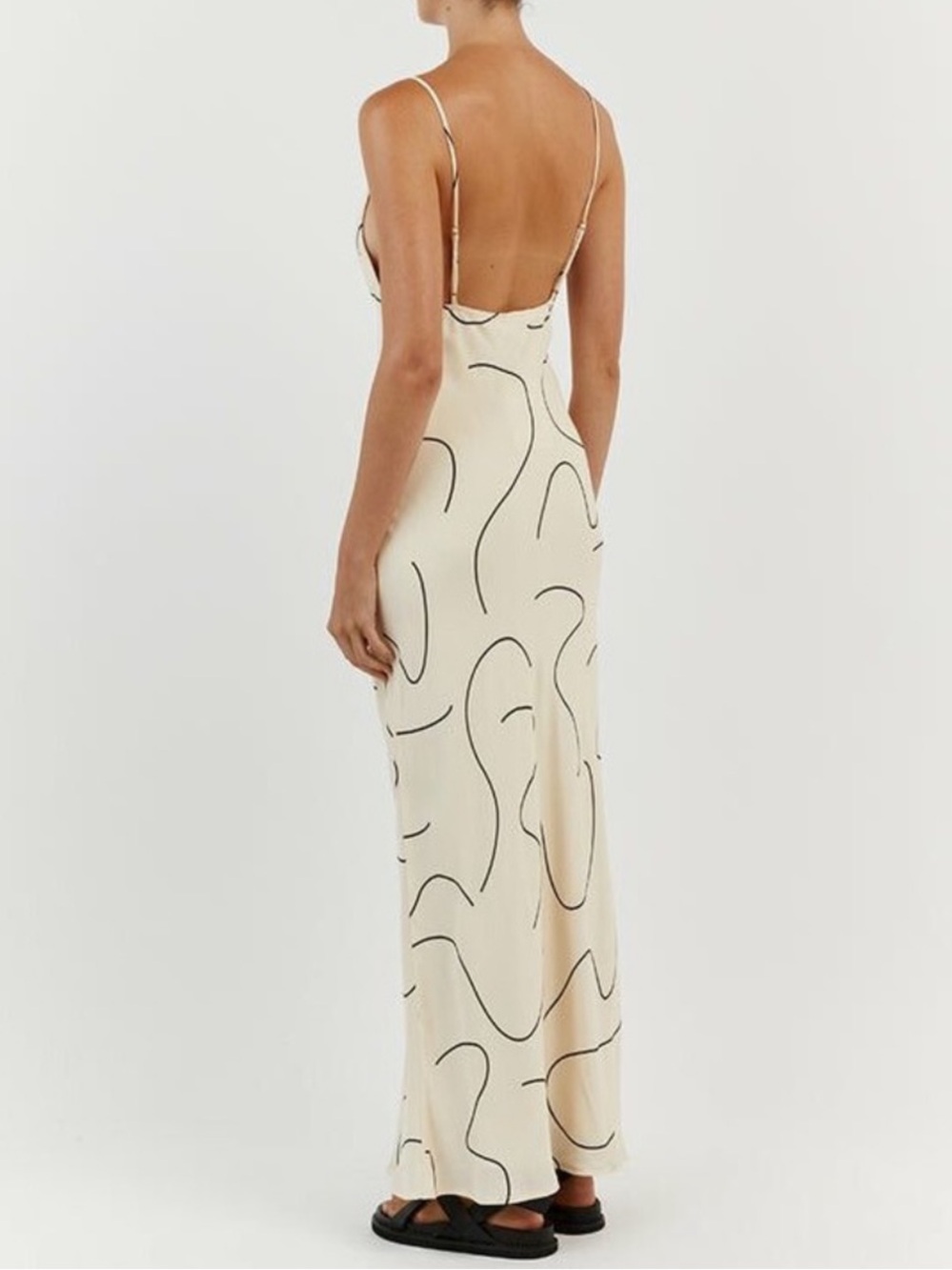 DISSH Luna Slip Dress with Black Line Art - Picture 3 of 15